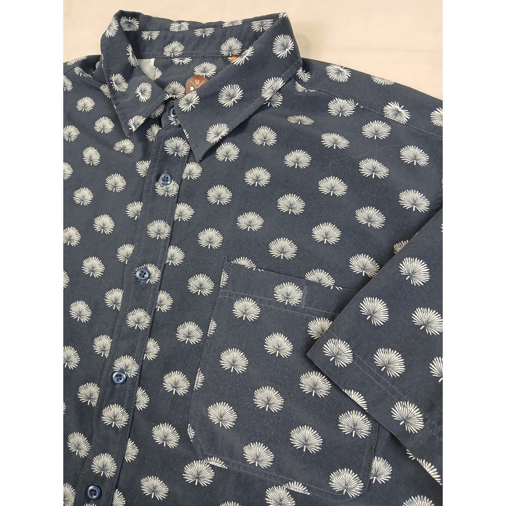 Mountain And Isles XL Mens Shirt Camp Geometric‎ Blue
